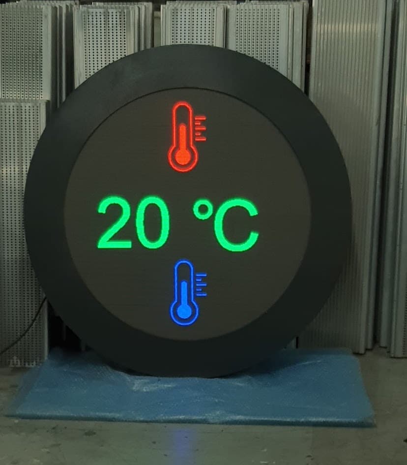 Painel LED outdoor relógio